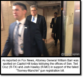 AG Barr lobbying Republicans in support of gun registration